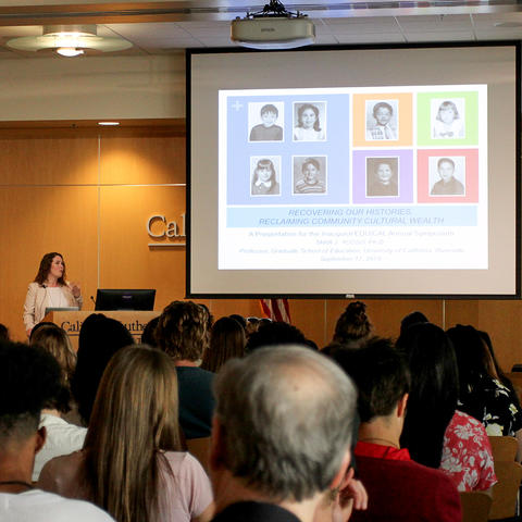 Dr. Tara Yosso Speaking at the 2019 EDU|CAL Annual Symposium